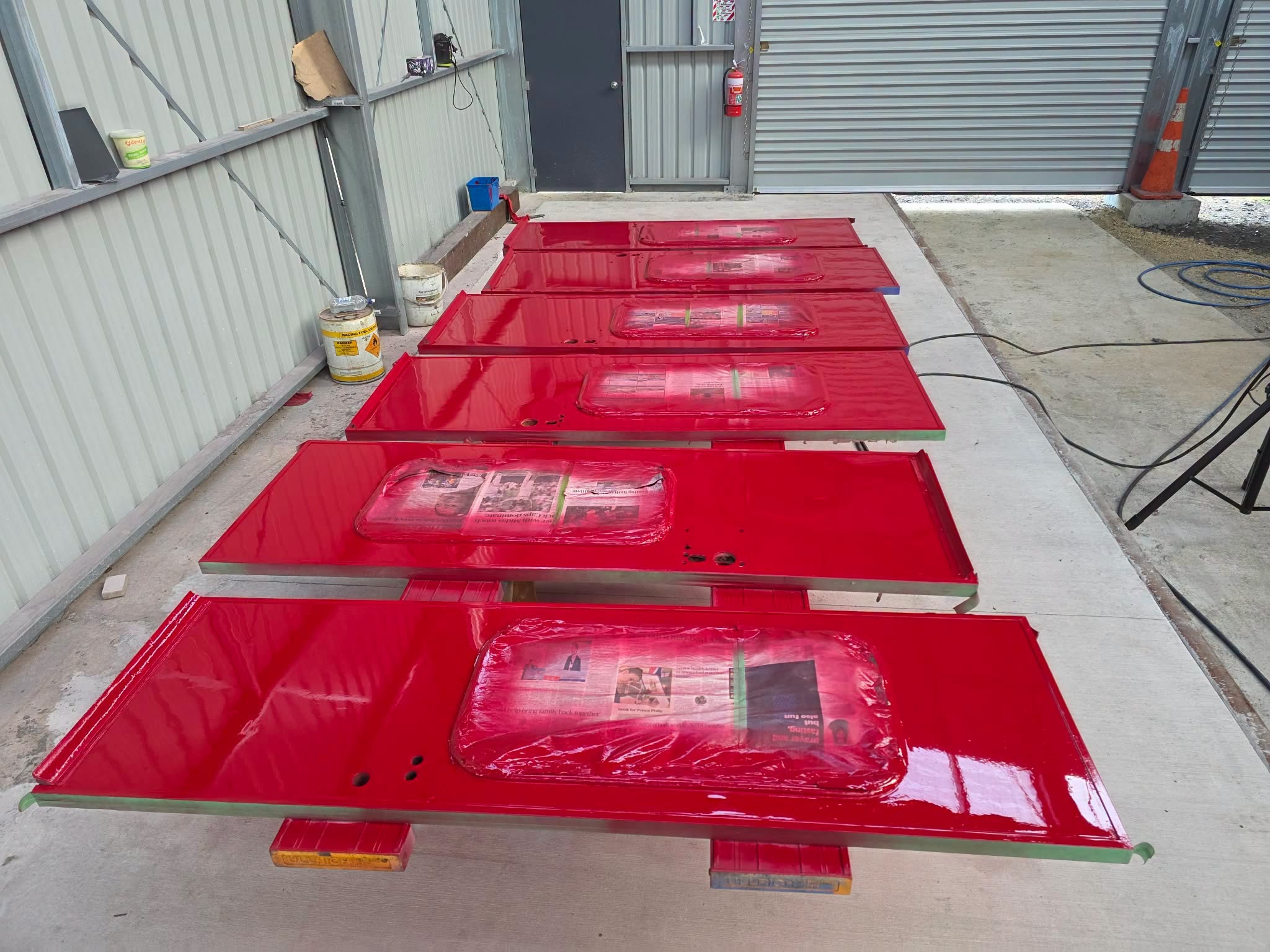 Exterior doors going red