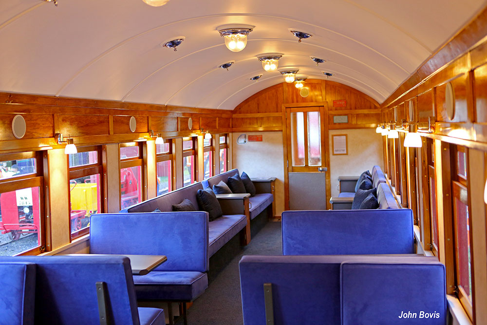 Completed interior of lounge car.
